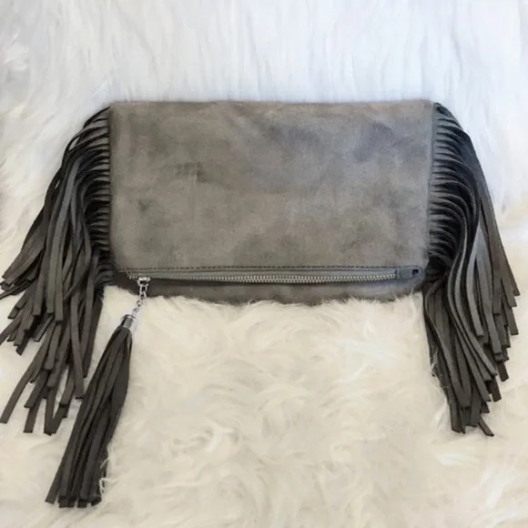Gray Suede Bag - Picture 2 of 3